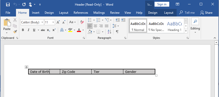 Repeating Table interface screenshot 19 in Print Process
