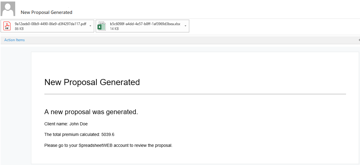 email notificaiton