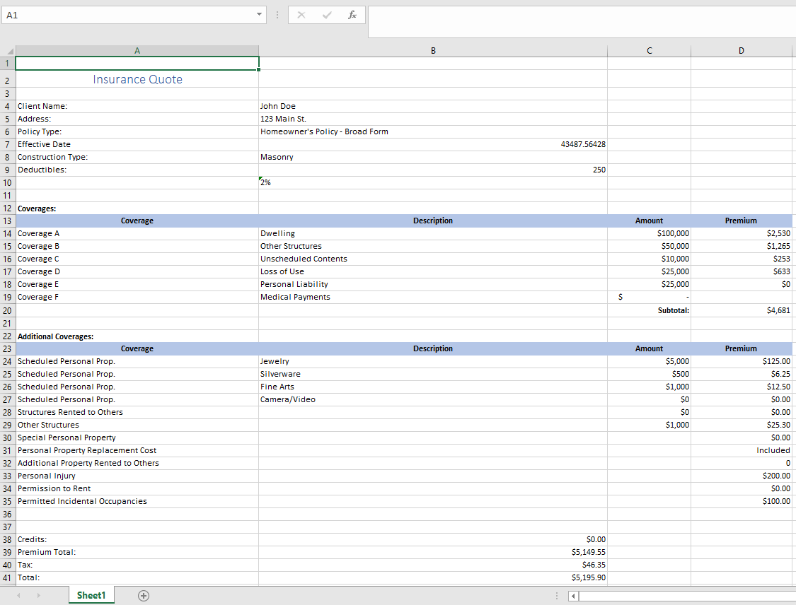 excel export