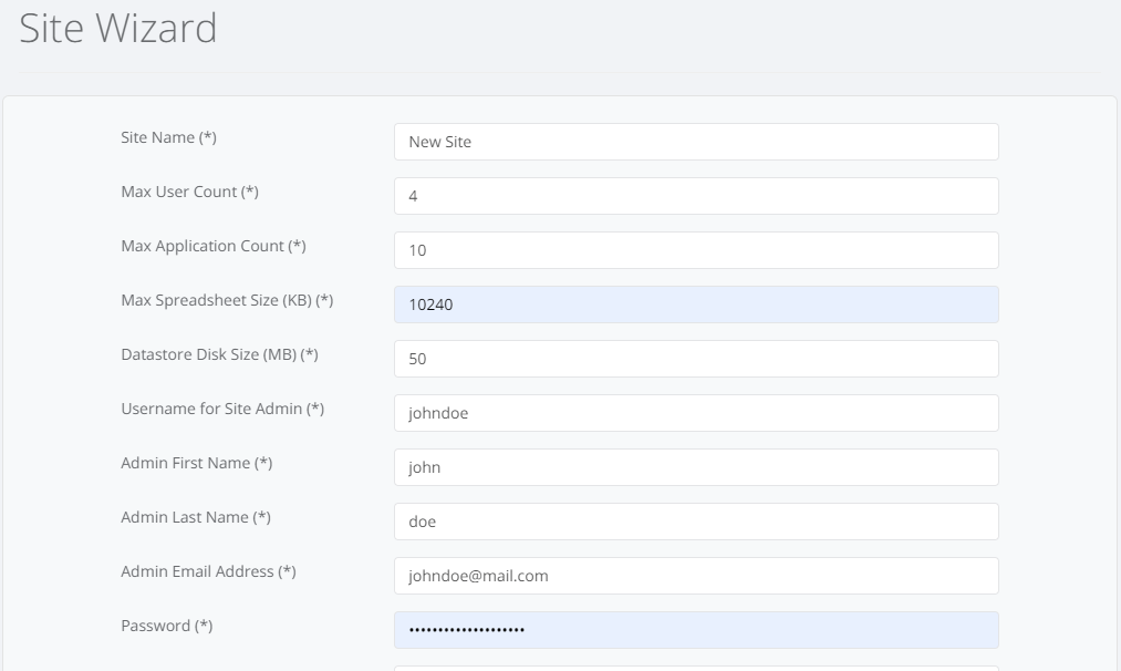 Add Site