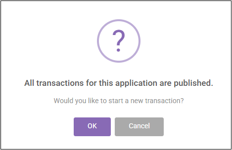App Creation Basics Publish Start New Transaction 1
