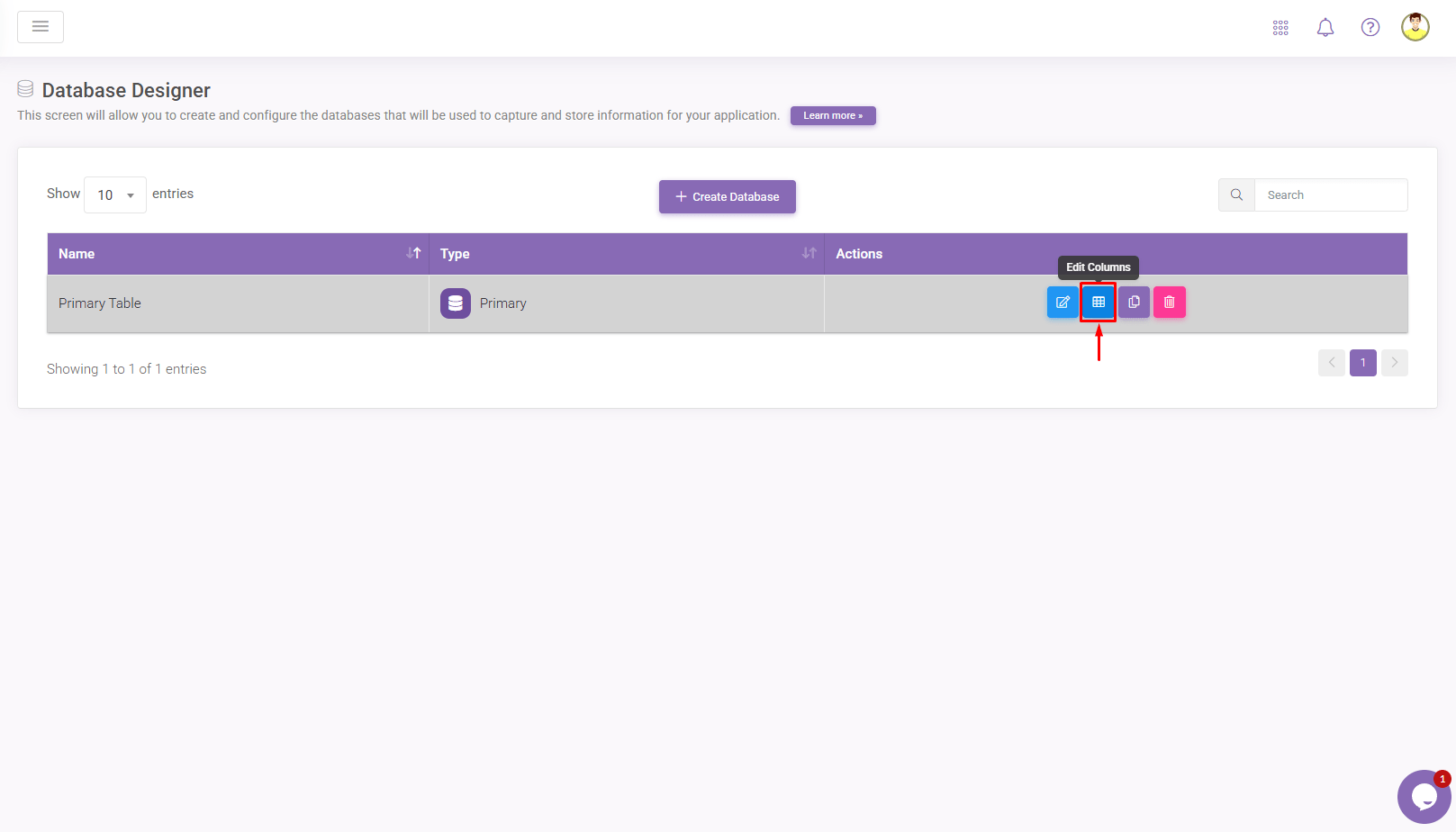 Database See All Primary Table