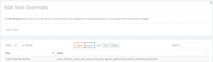 How to import or export Runtime Text in designer Buttons