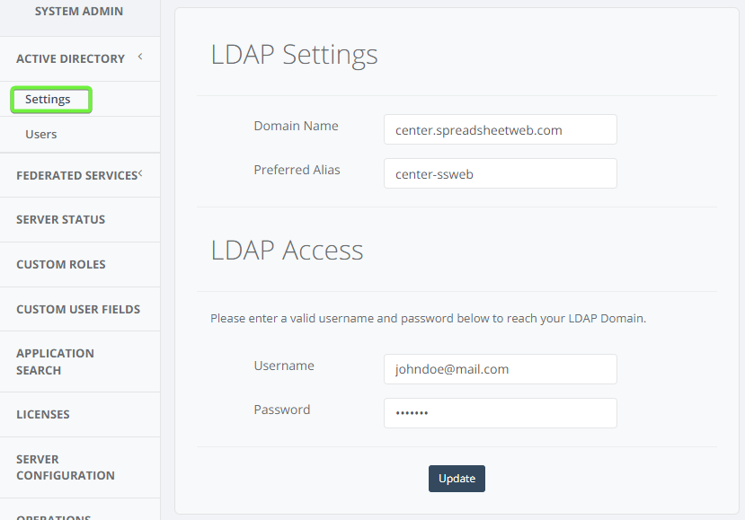 LDAP Settings