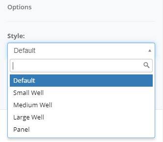 Sections interface