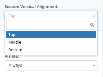 Sections interface