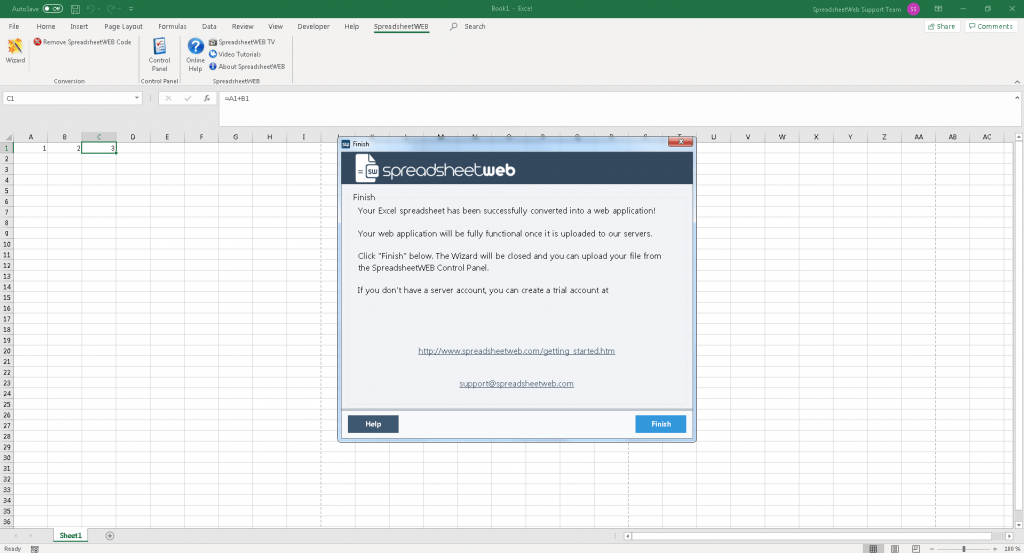 Conversion Wizard interface