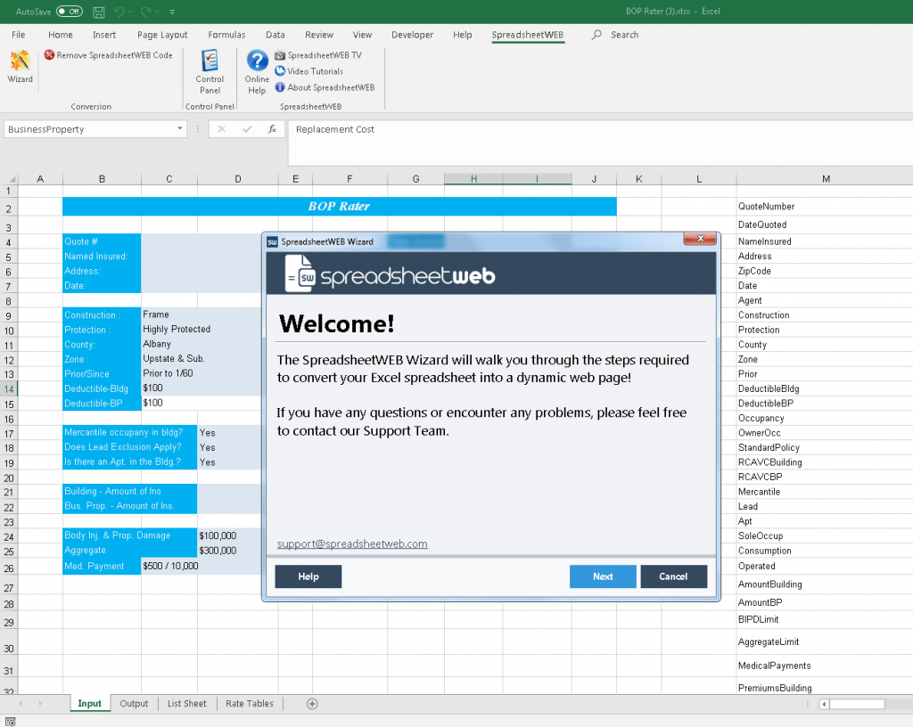 Begin Conversion interface