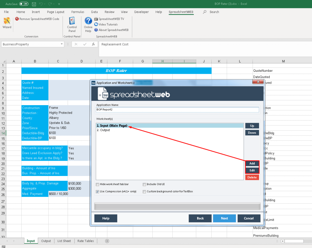 Begin Conversion interface