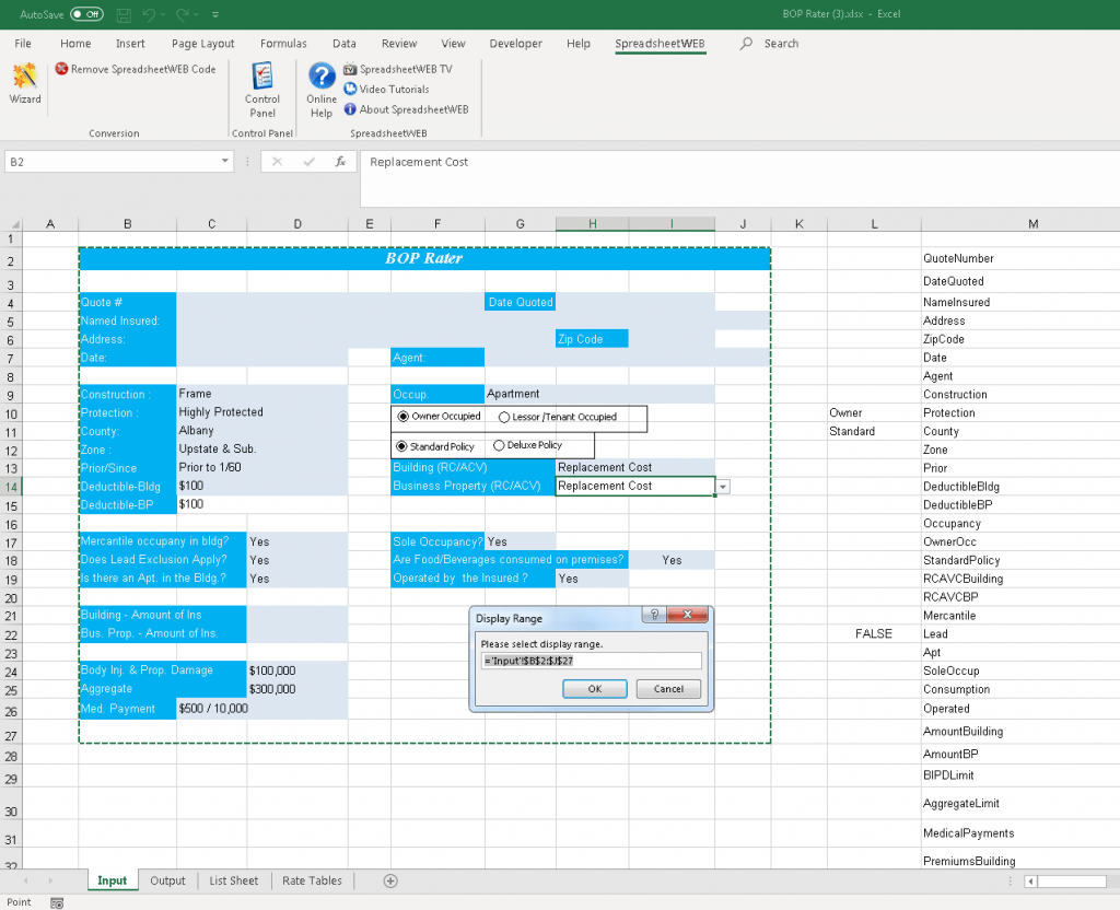 Begin Conversion interface