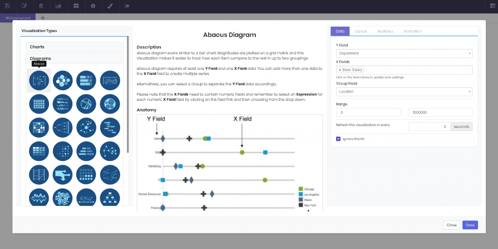 Diagrams interface