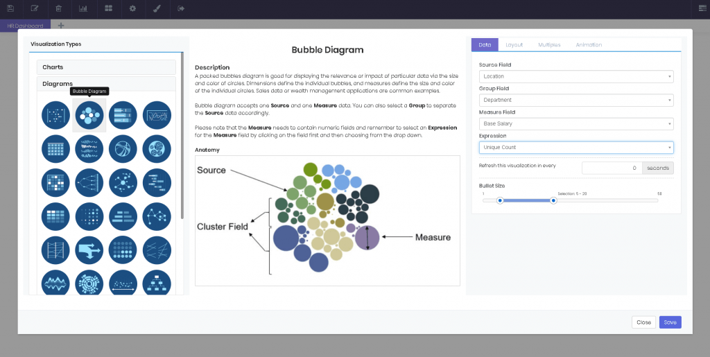 Diagrams interface