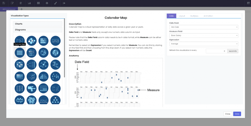 Diagrams interface