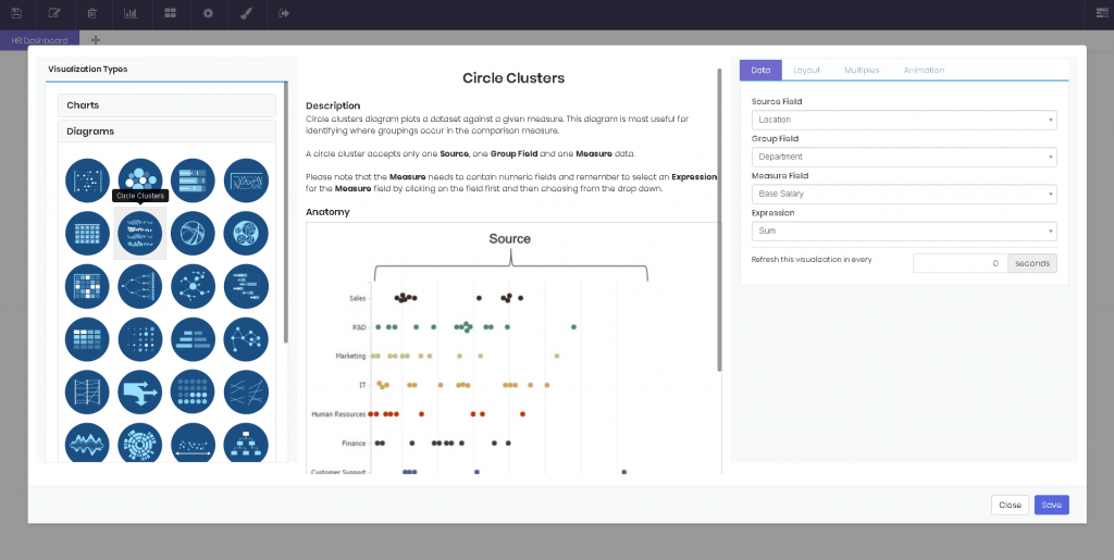 Diagrams interface