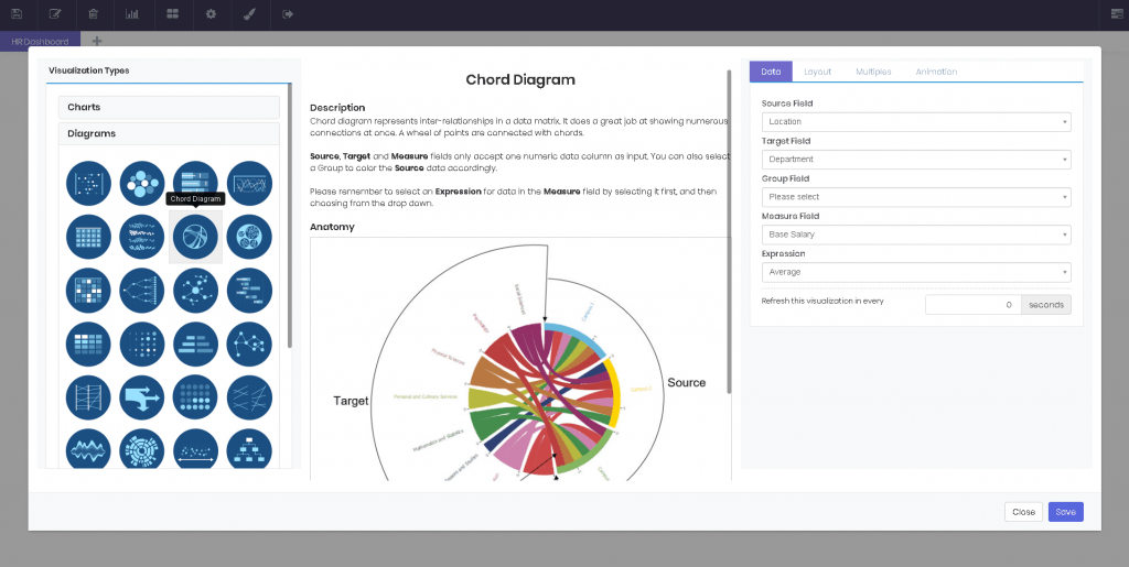 Diagrams interface