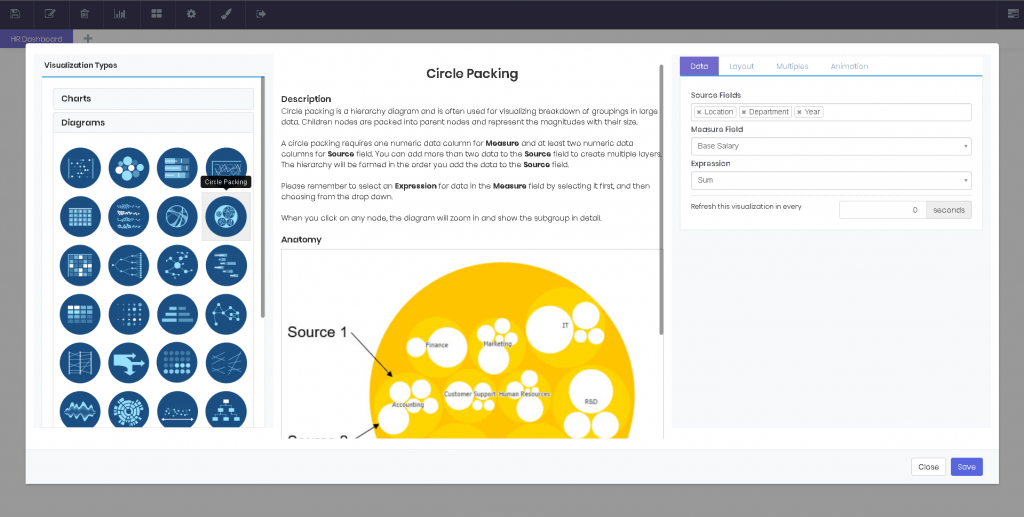 Diagrams interface