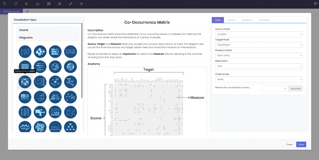 Diagrams interface