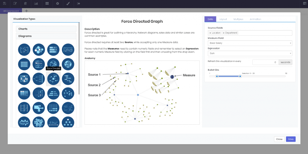 Diagrams interface