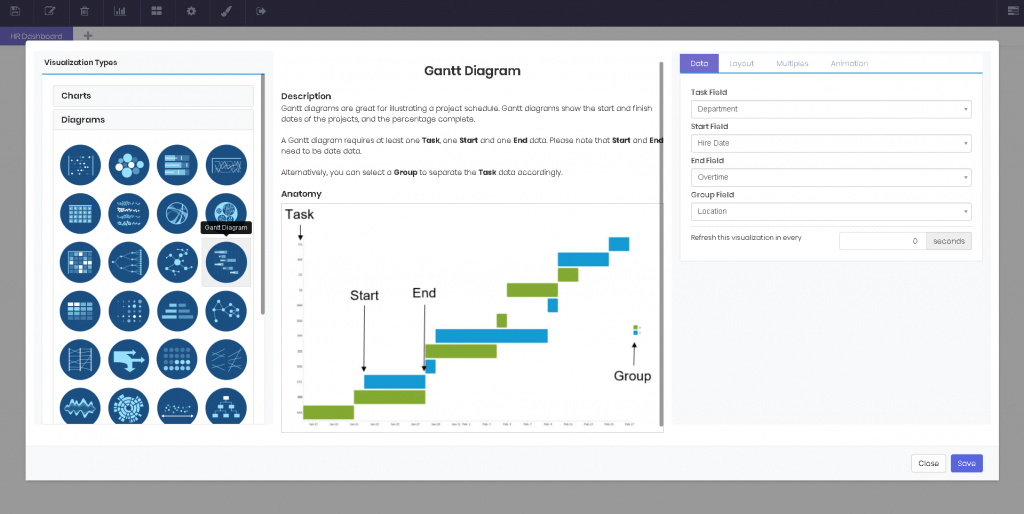 Diagrams interface