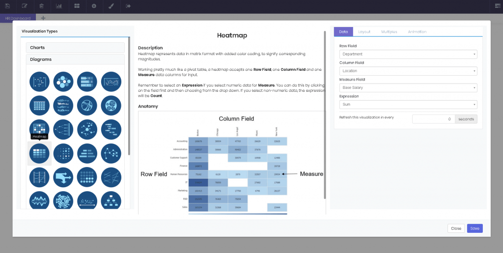 Diagrams interface