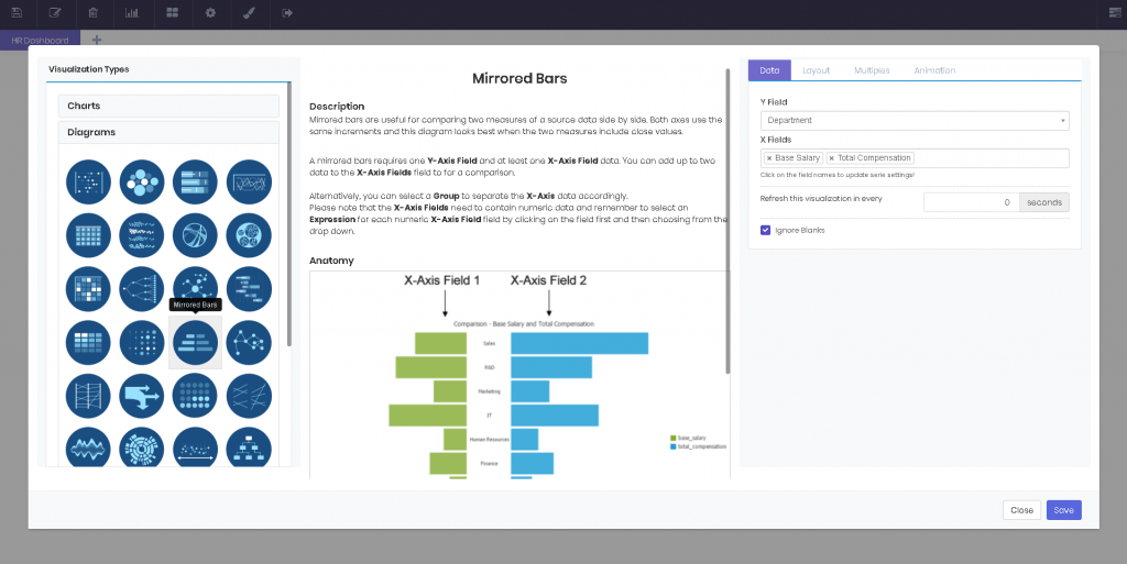 Diagrams interface