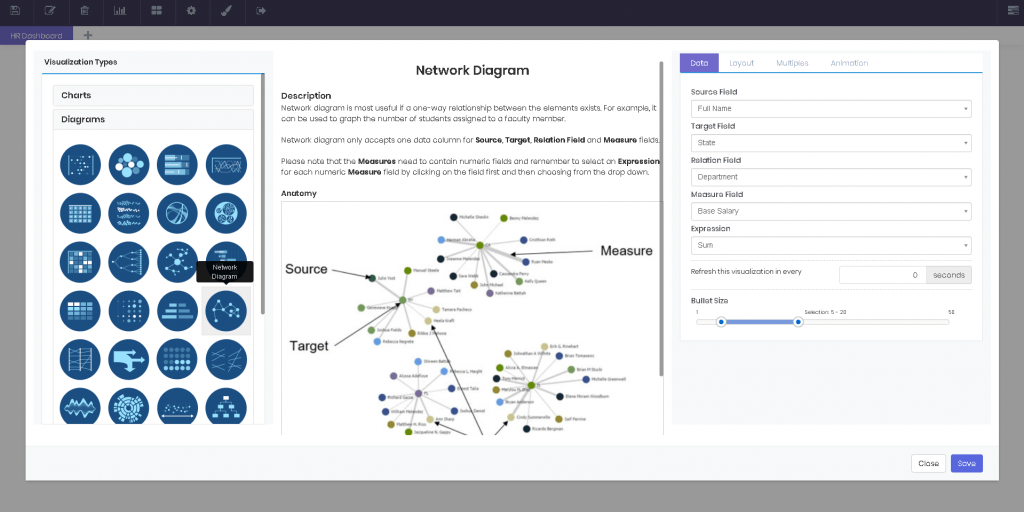 Diagrams interface