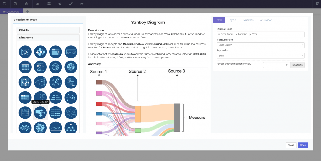 Diagrams interface