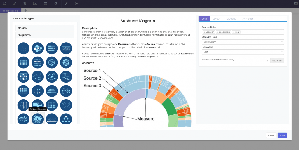 Diagrams interface