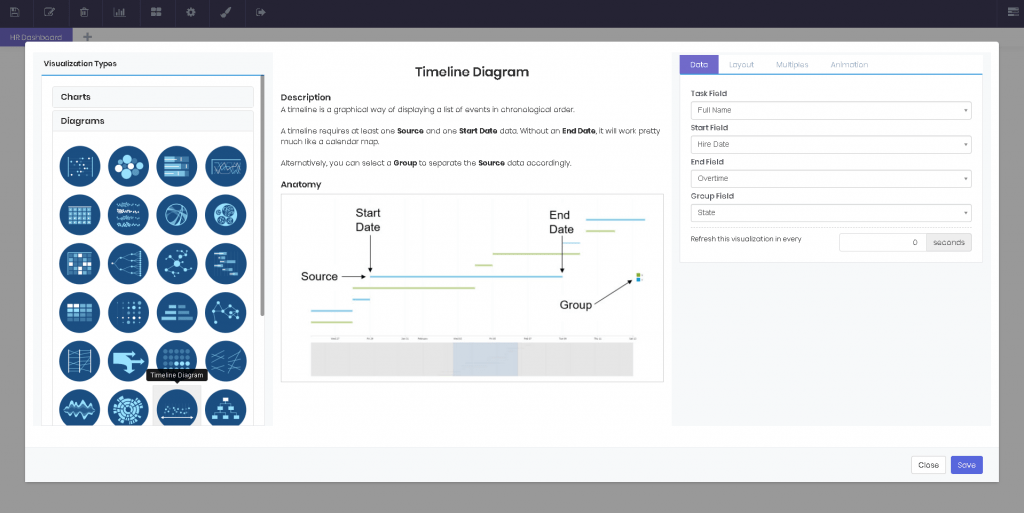 Diagrams interface