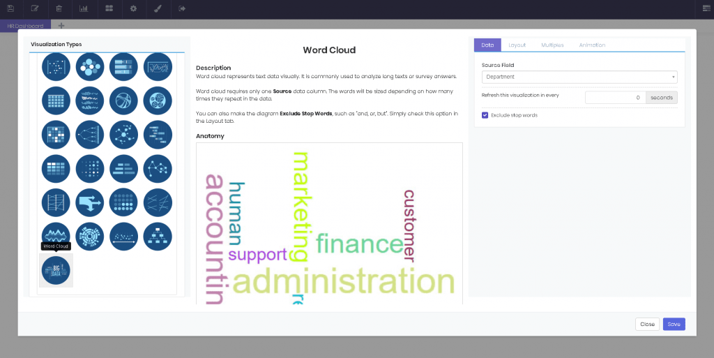 Diagrams interface
