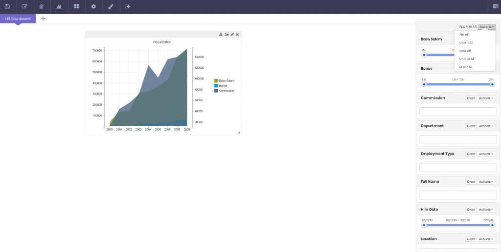 Filters Panel interface