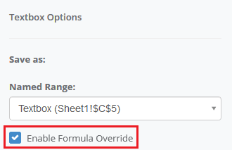 textbox enableformulaoverride