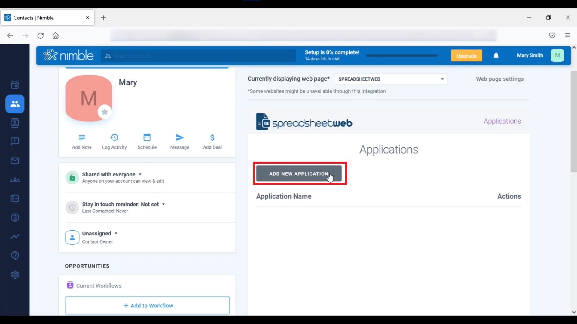 Nimble Add New App