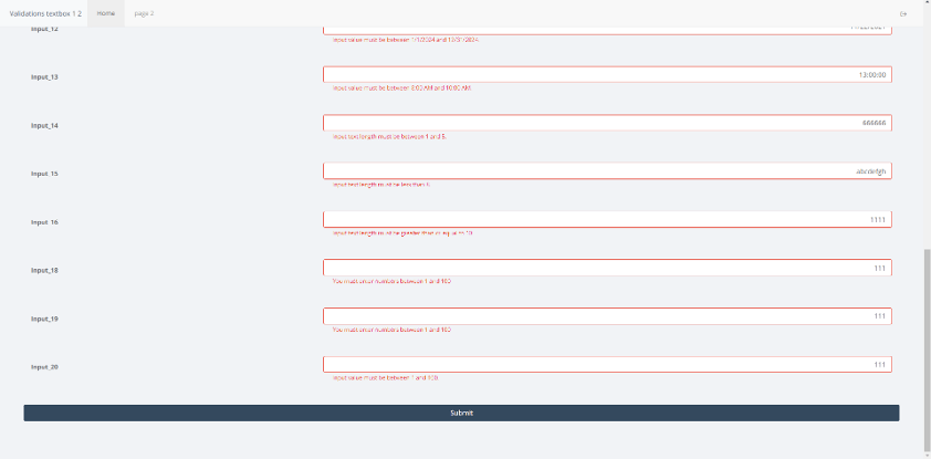 Create Error Message interface screenshot 40 in Textbox