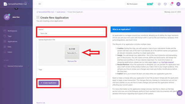 Creating an Application 03