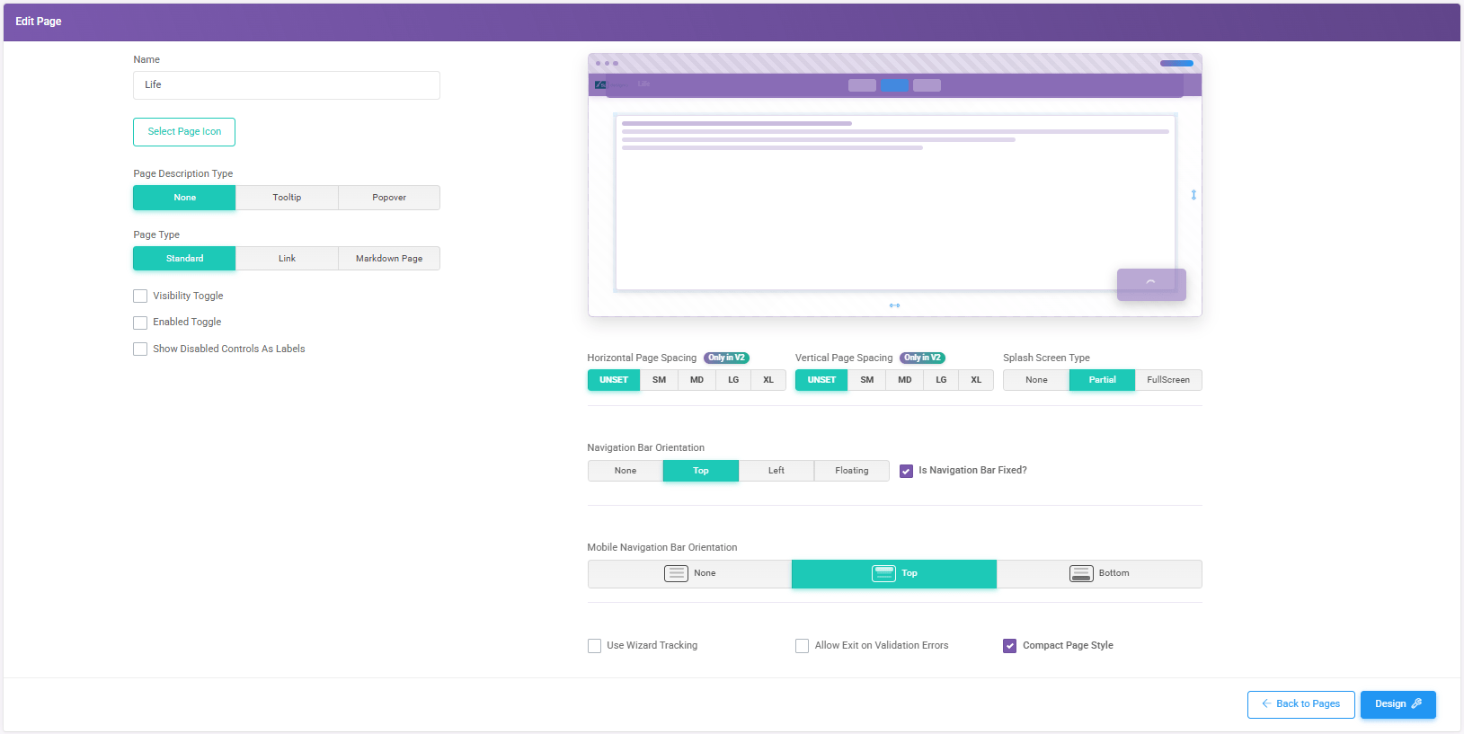 Edit Page: Navigation Bar interface screenshot 2 in Pages and Navigation