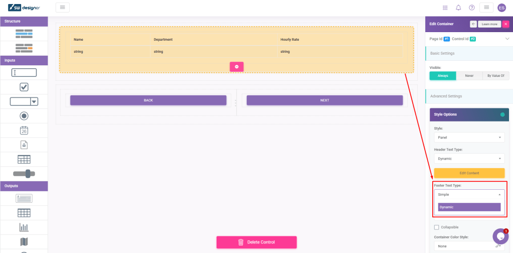 Footer Now: Dynamic Header and Footer interface screenshot 10 in Containers