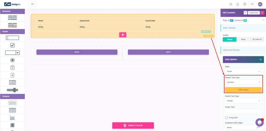 Header Now: Dynamic Header and Footer interface screenshot 9 in Containers
