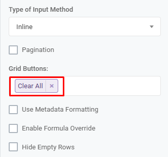 Input Grid Clear All: Enable Clear All Button interface screenshot 15 in Input Grids