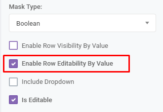 Input Grid Column Properties Boolean Row Enable By Value: Enable Row Editability By Value interface screenshot 44 in Input Grids