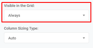 Input Grid Column Properties Visible: Inline Grids interface screenshot 47 in Input Grids