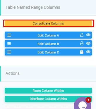 Input Grid Consolidate Columns: Regenerating Columns interface screenshot 28 in Input Grids
