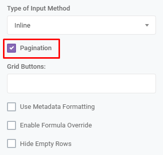 Input Grid Pagination: Pagination interface screenshot 11 in Input Grids