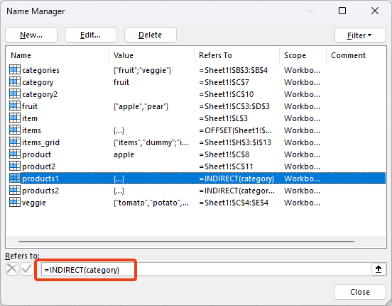Named Range List: Pull List from Metadata interface screenshot 5 in Dropdown