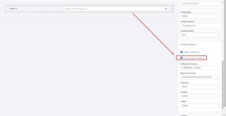 Use Excel Data Validation interface screenshot 28 in Calendar