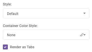 Render Containers as Tabs
