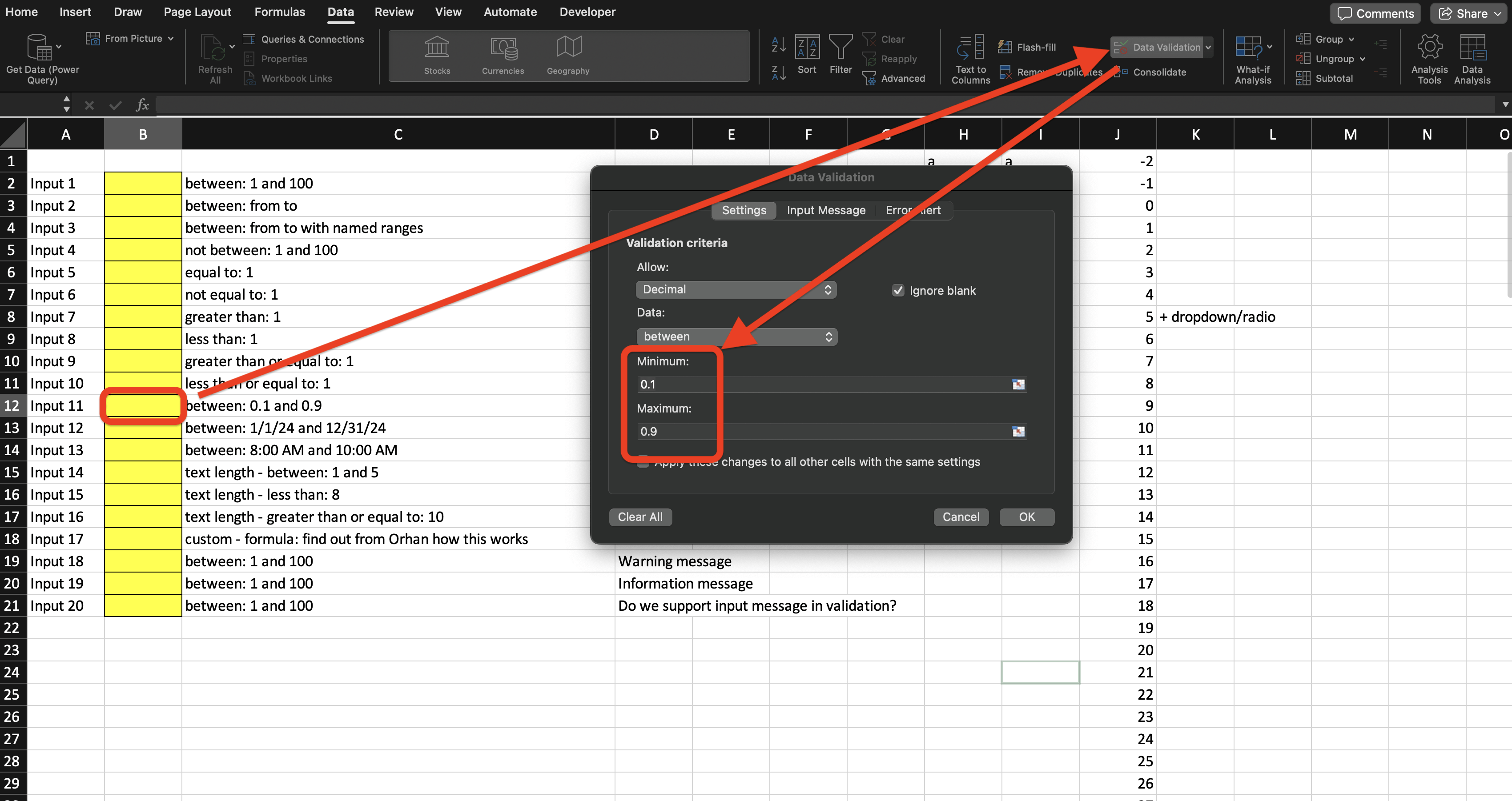 Screenshot 2024 08 23 at 14.24.48: Data Validation Control interface screenshot 32 in Slider