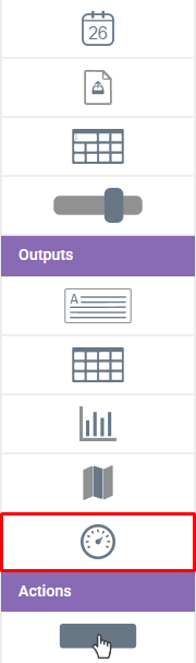 User Interface Gauge 1: Inserting a Gauge interface screenshot 1 in Gauges