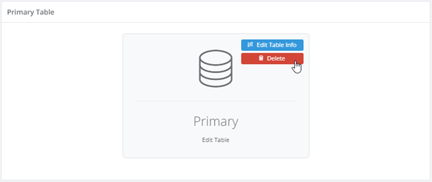 delpritable: Primary Table interface screenshot 6 in Database