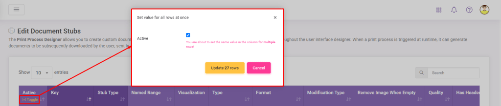 Print Active Toggle: Print Process interface screenshot 8